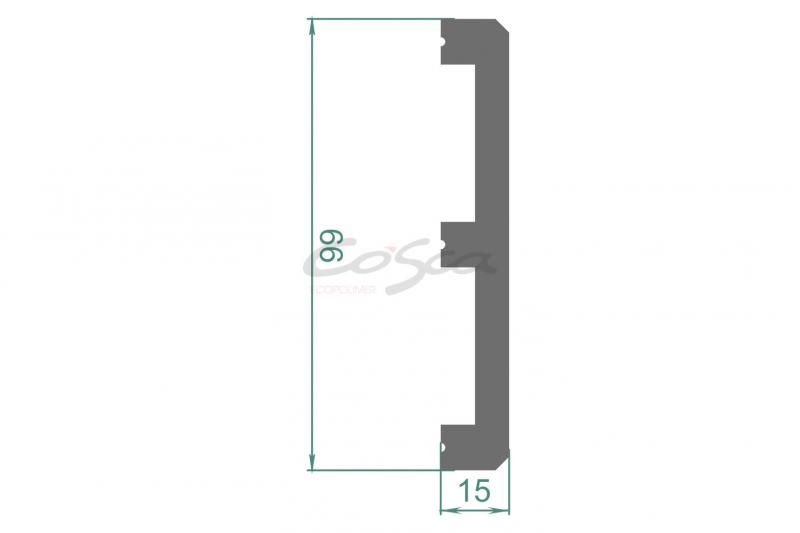 Напольный плинтус Cosca PX12, 99х15